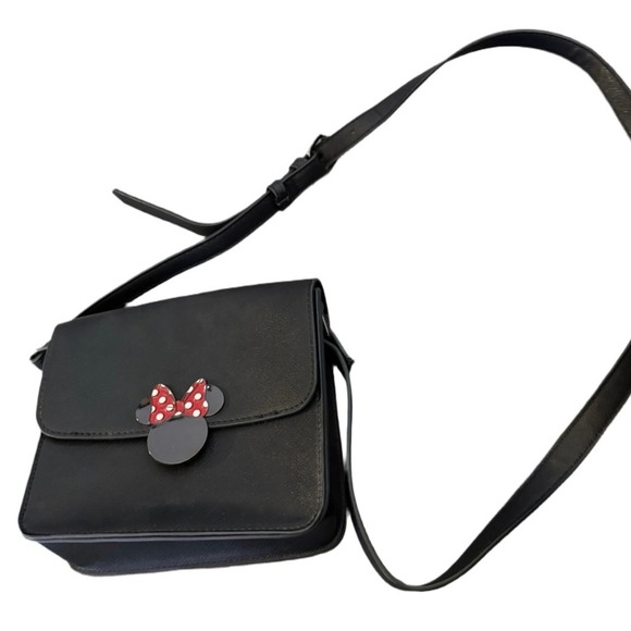 Disney Minnie Mouse Crossbody Black Satchel - Picture 1 of 4
